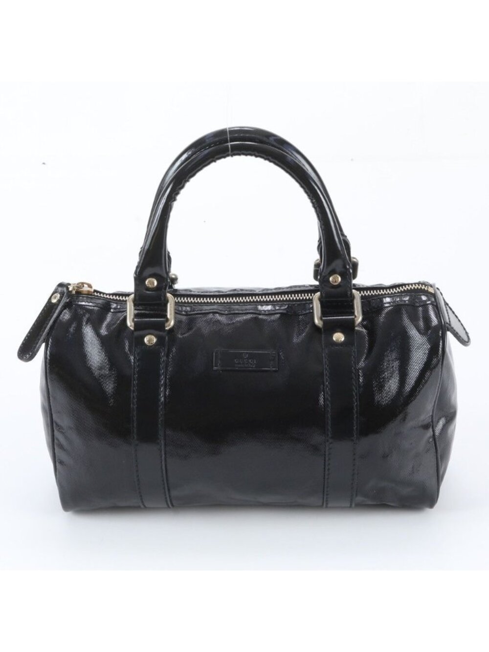 Gucci Mini Boston Leather Handbag Tote Black